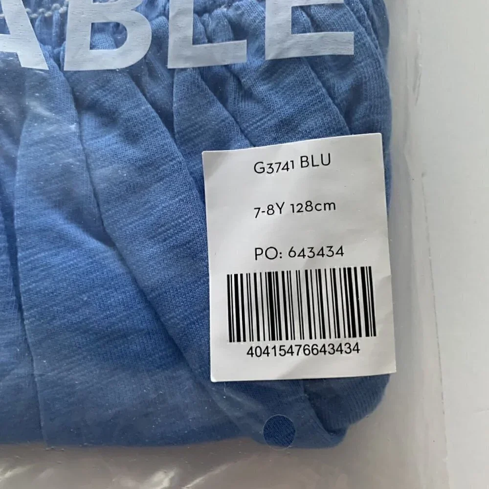 Mini Boden Girl Blue Shirred Holiday Dress 5-6 Years
